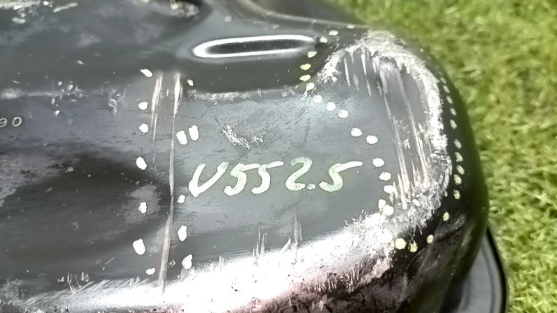 Toyota Camry v55 2.5 15-17 USA 2AR-FE oil pan is dented and scratched.