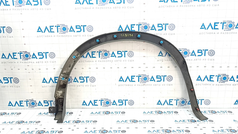 Mitsubishi Outlander 22-25 rear right fender arch trim, structure, scratches, pressed, broken fasteners