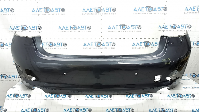 Bare rear bumper for BMW 3 G20 19-22 with parking sensors, graphite