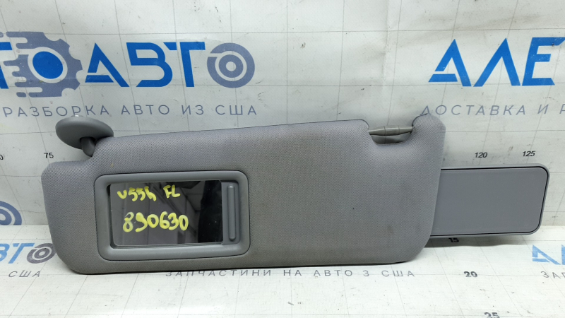 Left visor for Toyota Camry V55 15-17 USA, gray, without hook, for cleaning