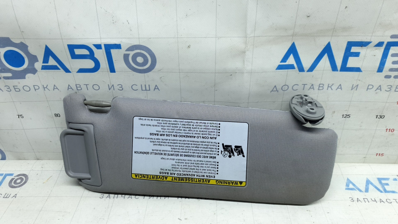 Left visor for Toyota Camry V55 15-17 USA, gray, without hook, for cleaning