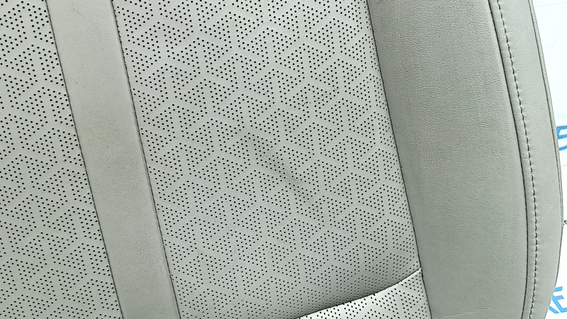 Kia Sorento 21-24 driver's seat cushion upholstery, perforated, gray leather, heated, needs cleaning, wrinkled