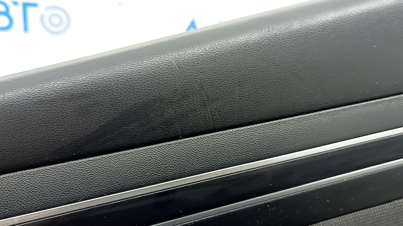 Hyundai Tucson 22-24 black front right door panel with black cloth insert, black armrest, chrome molding with black gloss, with handle, scratches, worn