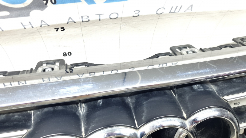 Audi A6 C8 19-23 radiator grille assembly for parking sensors, radar and camera, chrome, with emblems and trims, sand
