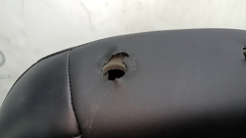 Jeep Cherokee KL 19-23 passenger seat upholstery, black leather, perforated, heated, scratched