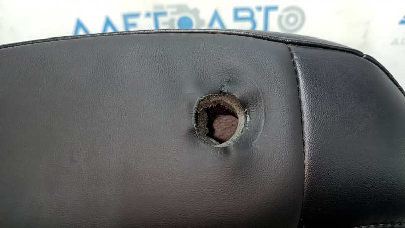 Jeep Cherokee KL 19-23 passenger seat upholstery, black leather, perforated, heated, scratched