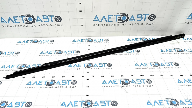 Molding door-glass center front left Mercedes A-class V177 19-22 black gloss