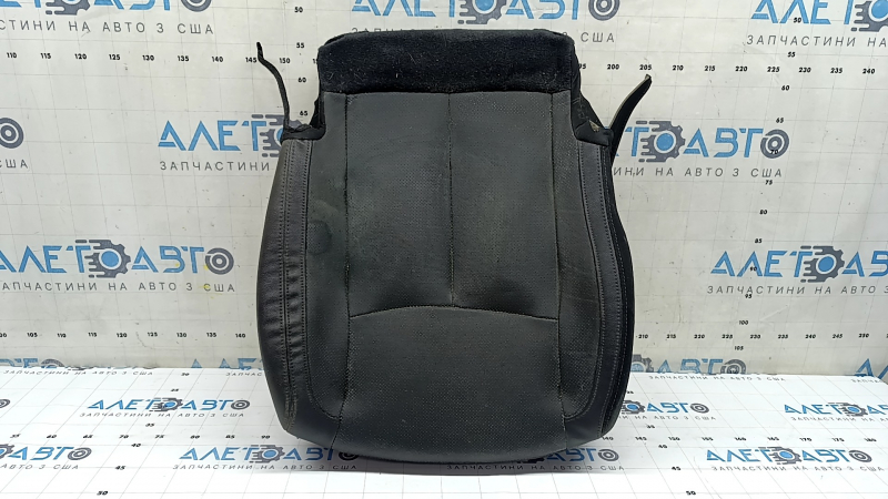 Nissan Rogue 17-20 passenger seat back upholstery, black leather, heated, dry-cleanable