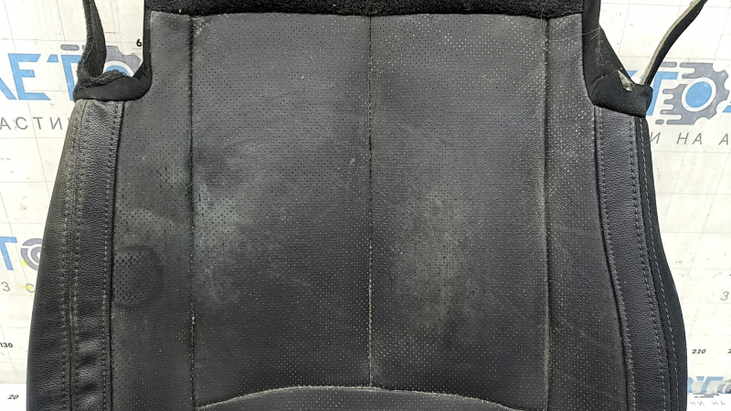 Nissan Rogue 17-20 passenger seat back upholstery, black leather, heated, dry-cleanable