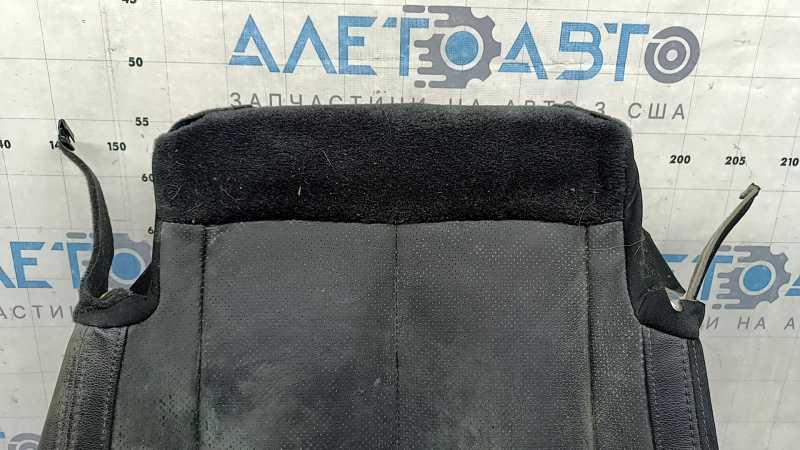 Nissan Rogue 17-20 passenger seat back upholstery, black leather, heated, dry-cleanable