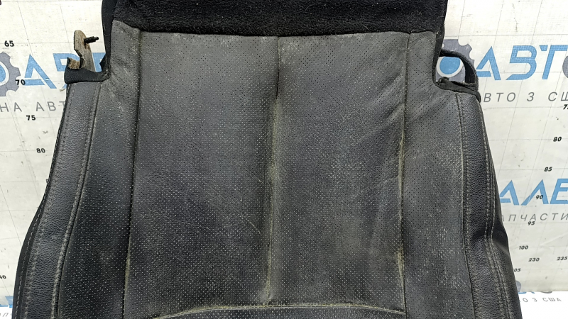 Nissan Rogue 17-20 passenger seat cushion upholstery, black leather, heated, dry-cleanable