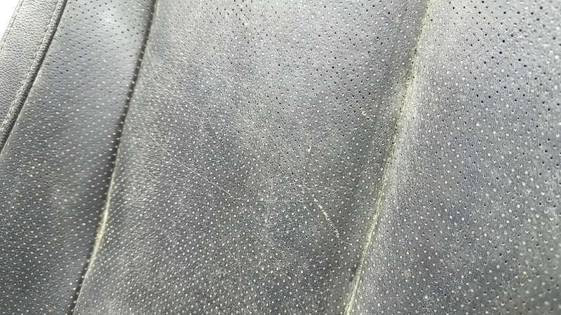Nissan Rogue 17-20 passenger seat cushion upholstery, black leather, heated, dry-cleanable