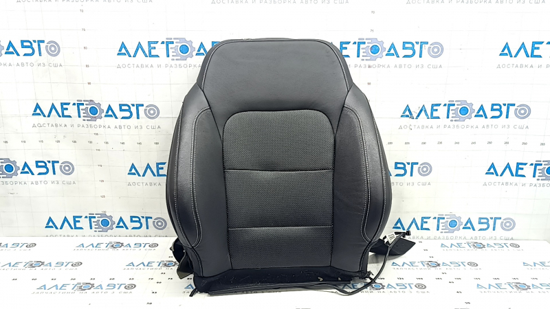 Ford Escape MK4 20-22 passenger seat back upholstery, black leather with perforation, heated