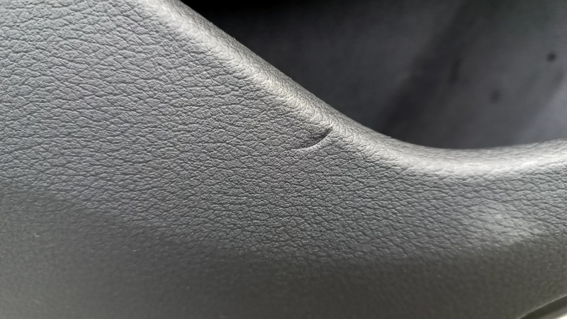 Door trim panel rear left Audi E-Tron 19-23 black leather under the curtain, chrome molding, chrome trim Bang and Olufsen, scratch