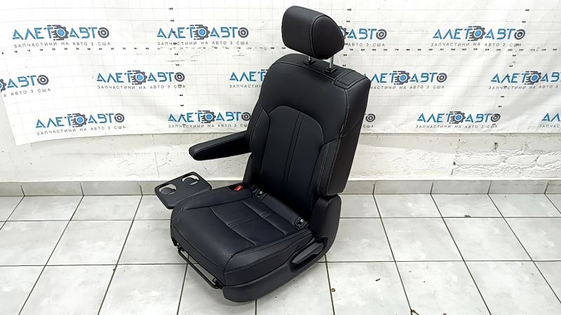 Mazda CX-90 24-26 2nd row left seat with AIRBAG, black leather, perforated for 7 seats