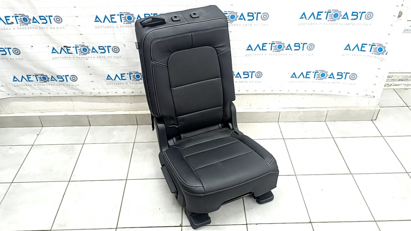 Rear seat, 2nd row, right, Ford Escape MK4 20-22, without airbag, manual, black leather, perforated, wrinkled