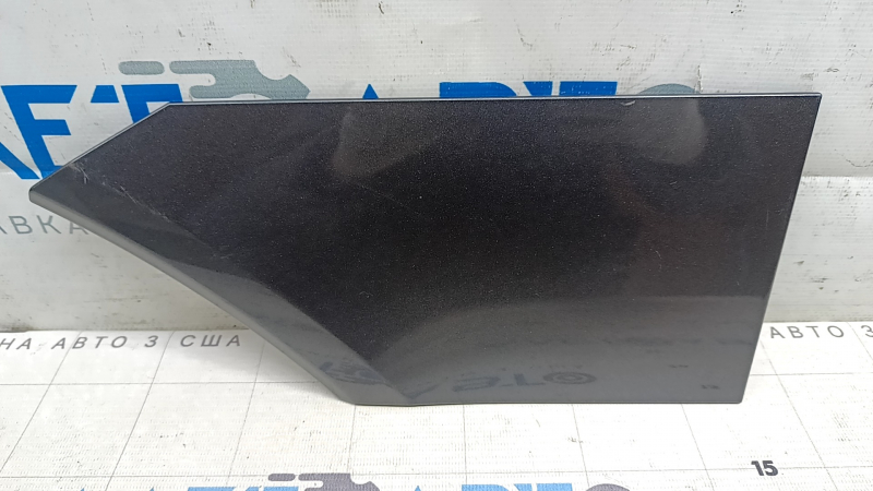 Left Audi E-Tron 19-23v charging port cover, body color, graphite LZ7S, scratches