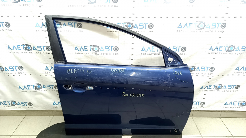 Front right door assembly for Hyundai Elantra AD 17-20, blue VU, painted 0.25-0.3