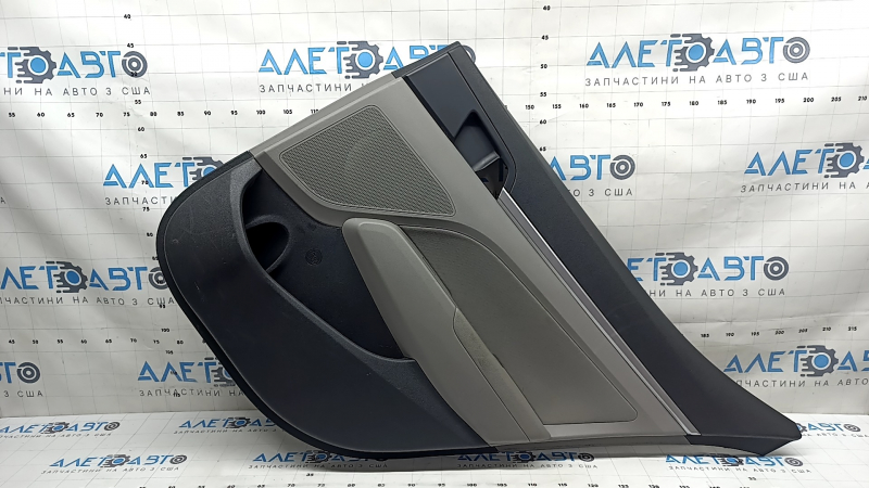 Door trim panel rear right Hyundai Elantra AD 19-20 gray, armrest gray rubber, insert gray cloth, molding gray, with handle, burrs, scratches, needs cleaning