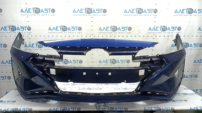 Front bumper bare Hyundai Elantra AD 19-20 blue, scratches, dents, cracks, breaks