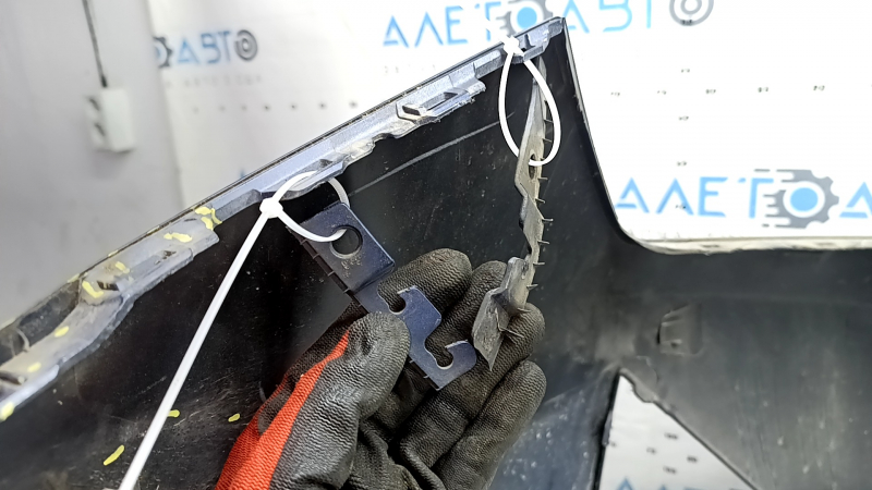 Front bumper bare Hyundai Elantra AD 19-20 blue, scratches, dents, cracks, breaks