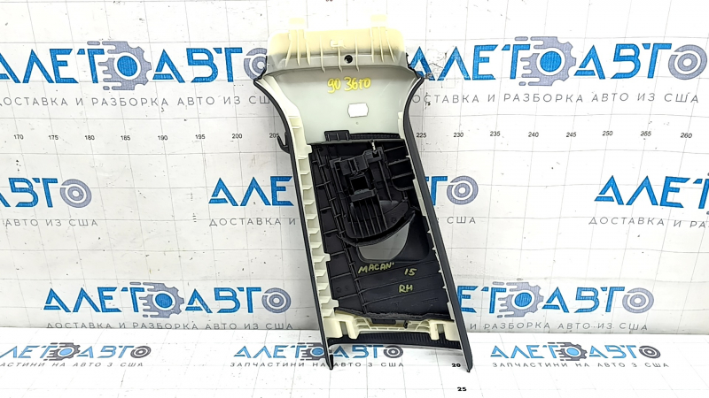 Right center pillar trim, belt, Porsche Macan 15-21, black fabric, scratches