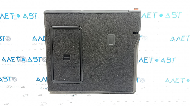 Backrest of the rear row of seats, 2nd row, right, Audi A3 8V 17-4d, black leather, with armrest and belt