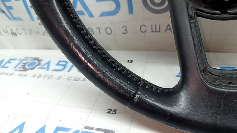 Audi A4 B9 17-19 leather steering wheel, black, heated, without buttons and paddles, scratches