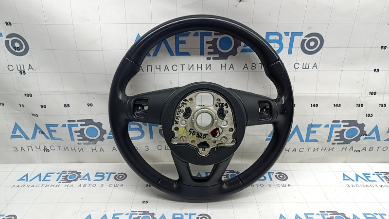 Audi A4 B9 17-19 leather steering wheel, black, heated, without buttons and paddles, scratches