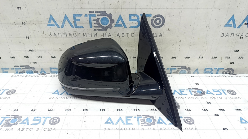 Right side mirror assembly for BMW X7 G07 19-22, 9 pins, turn signal, heating, memory, BSM, camera, Shadow-Line, black, scratches, sand