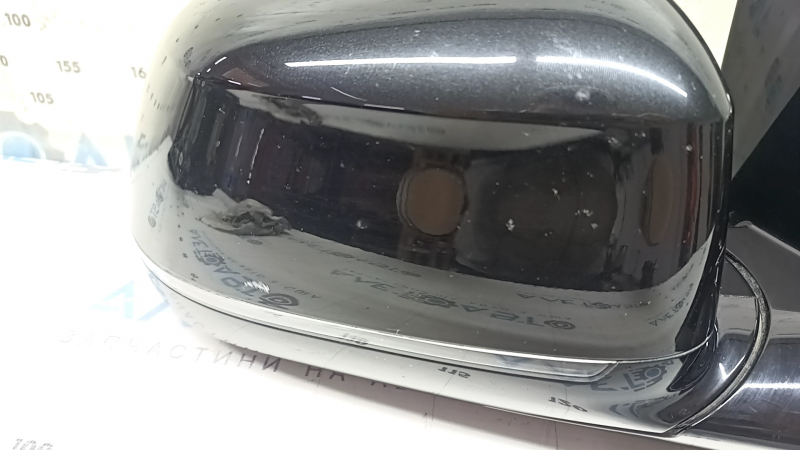 Right side mirror assembly for BMW X7 G07 19-22, 9 pins, turn signal, heating, memory, BSM, camera, Shadow-Line, black, scratches, sand