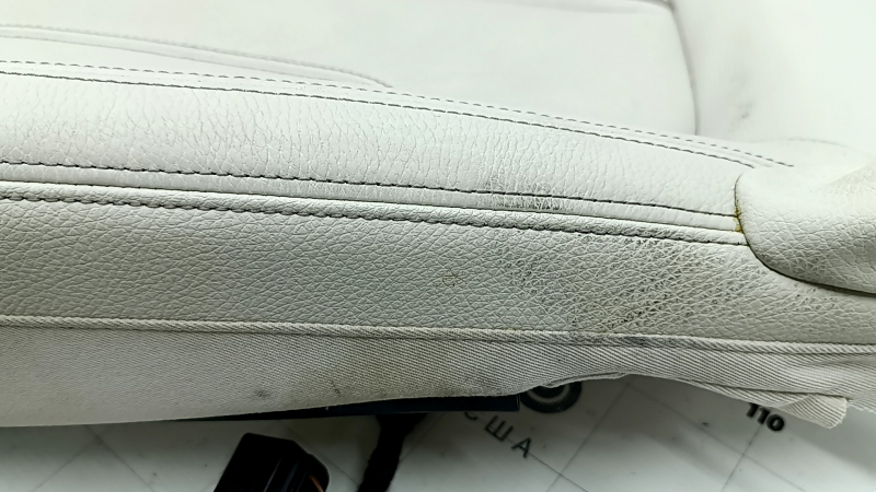 BMW 5 G30 21-23 passenger seat upholstery, Elfenbein-Weiss leather, heated, cleanable, scratched