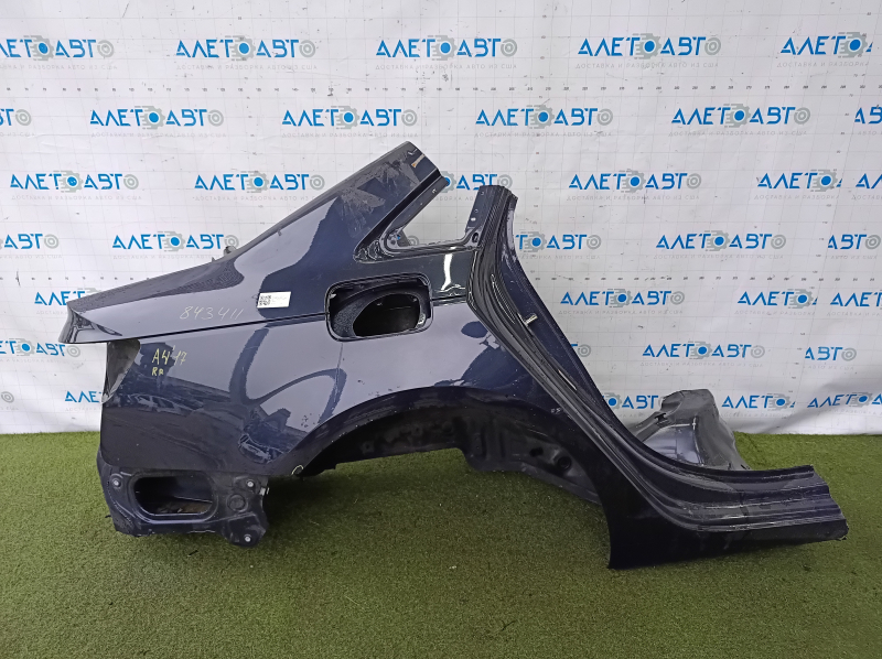 Quarter wing rear right Audi A4 B9 17-25 on the body, blue, bumpers