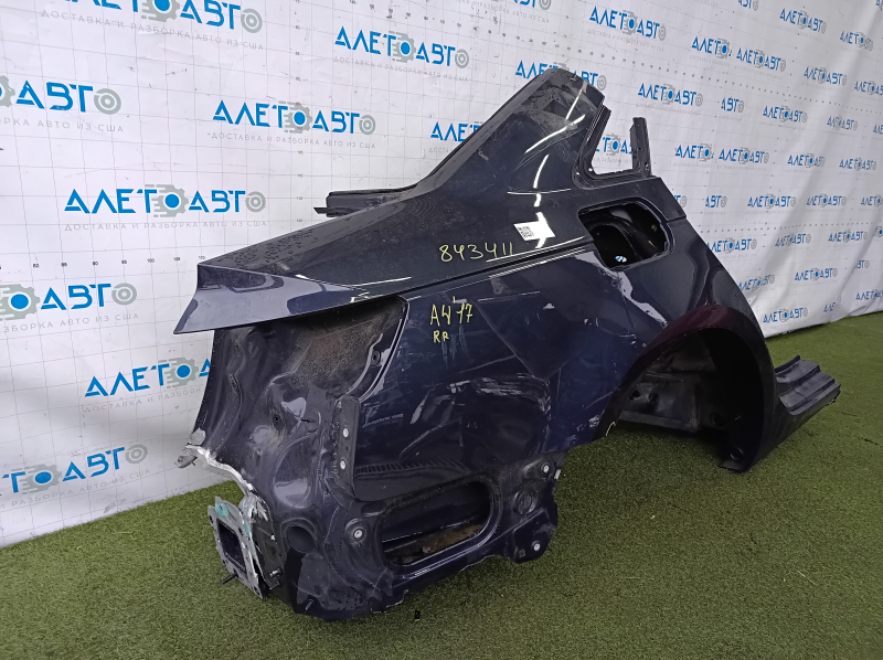 Quarter wing rear right Audi A4 B9 17-25 on the body, blue, bumpers