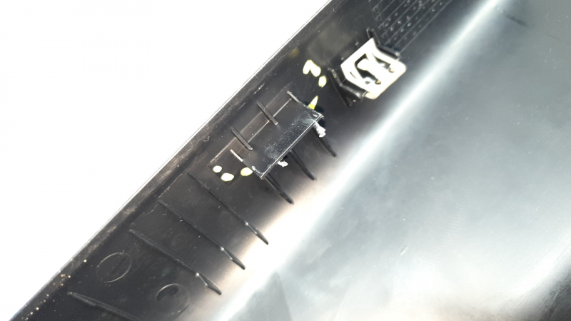 Ford Mustang mk6 15-23 black inner left door sill trim, scratches, broken mount