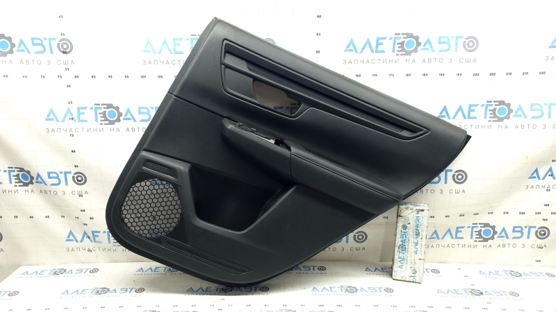 Rear right door panel, Honda CRV 23-26, black leather with orange stitching, Sport, glossy black molding, scratches
