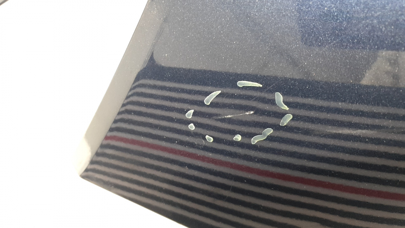 Honda CRV 23-26 front left fender, blue B640M, sand, scratches, dent