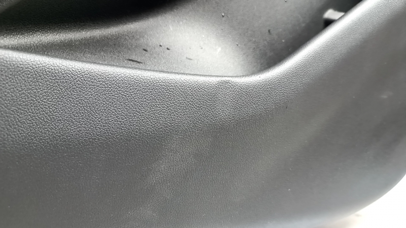 Door trim, rear left, BMW X5 G05 19-22, black leather, without curtain, Fineline Stripe wood insert, black leather armrest, with handle and overlays, dent, scratches