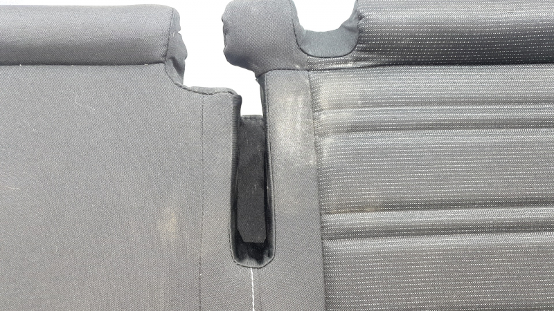 Rear seat cushion, 2nd row, left, VW Tiguan 18-21, black leather, perforated