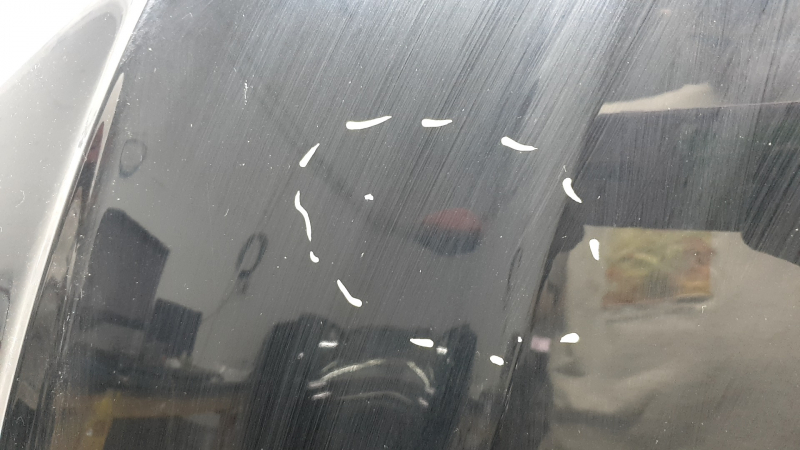 Bare hood of Audi Q5 80A 18-24 aluminum, black LY9T, chips, bump