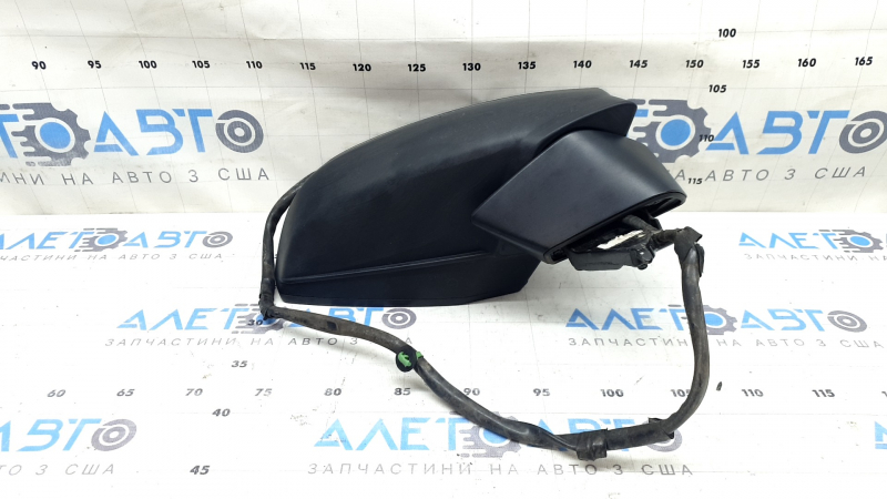 Right side mirror assembly for Audi Q5 80A 18-24V 15-pin, auto-dimming, turn signal, BSM, heated, black, chipped