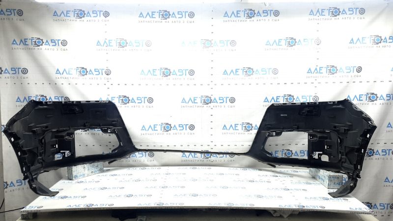 Bare front bumper for Audi Q7 16-19, for 4 parking sensors, blue, scratches, chips, broken fasteners