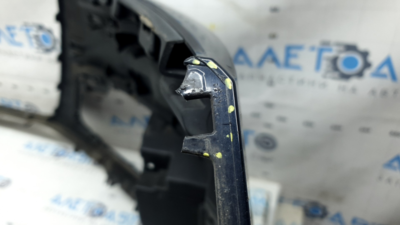 Bare front bumper for Audi Q7 16-19, for 4 parking sensors, blue, scratches, chips, broken fasteners