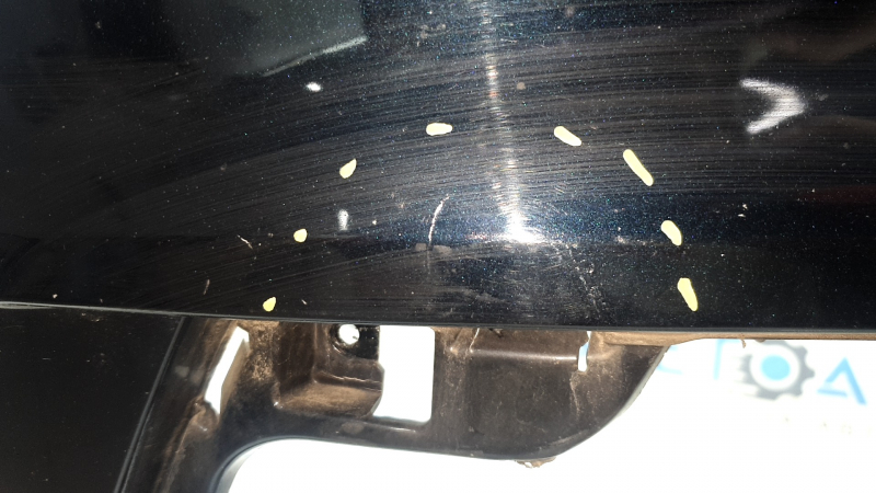 Bare front bumper for Audi Q7 16-19, for 4 parking sensors, blue, scratches, chips, broken fasteners