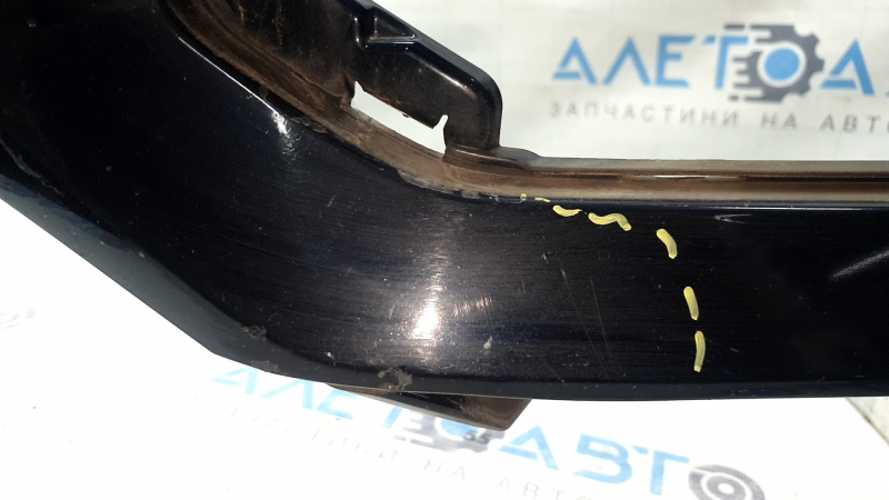 Bare front bumper for Audi Q7 16-19, for 4 parking sensors, blue, scratches, chips, broken fasteners
