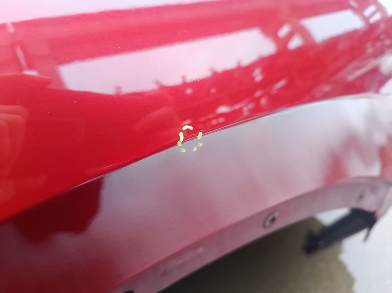 Quarter wing rear left VW Tiguan 18-24 long on the body, red, bumper
