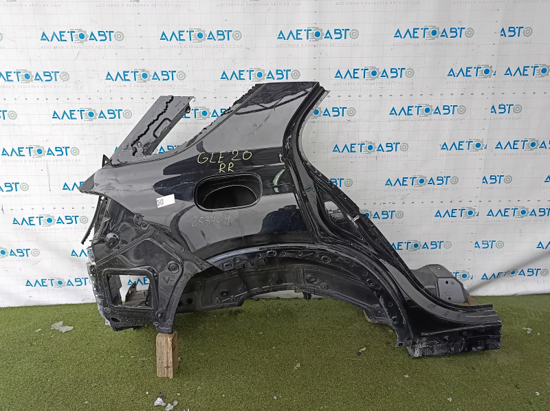 Quarter wing rear right Mercedes W167 GLE 350 450 20-24 on the body, black, pokes