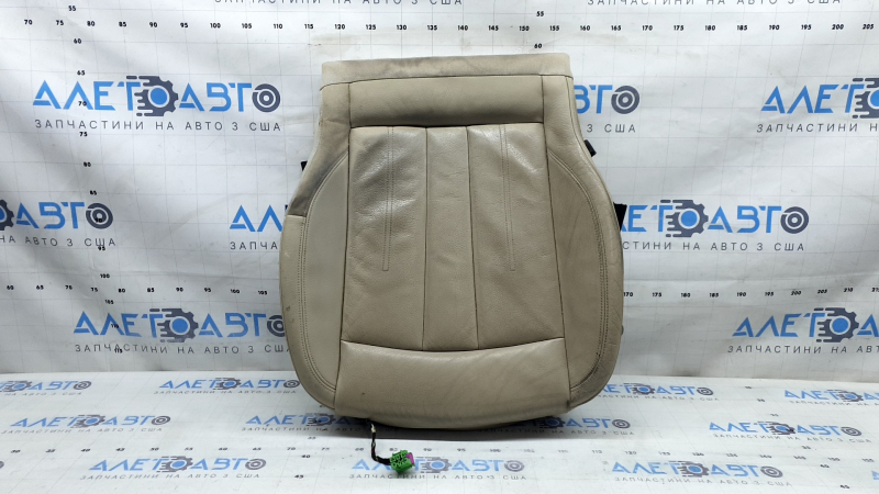 Driver's seat cushion upholstery for Audi A4 B9 17-19, beige leather, heated, worn, needs dry cleaning, cracked leather