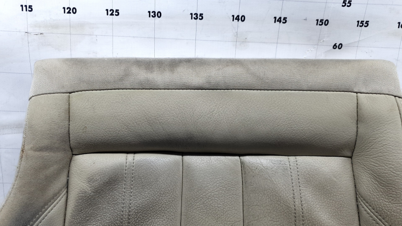 Driver's seat cushion upholstery for Audi A4 B9 17-19, beige leather, heated, worn, needs dry cleaning, cracked leather