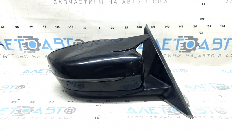 Right side mirror assembly for BMW 3 G20 19-26, 5-pin, turn signal, heated, BSM, Shadow-Line, white